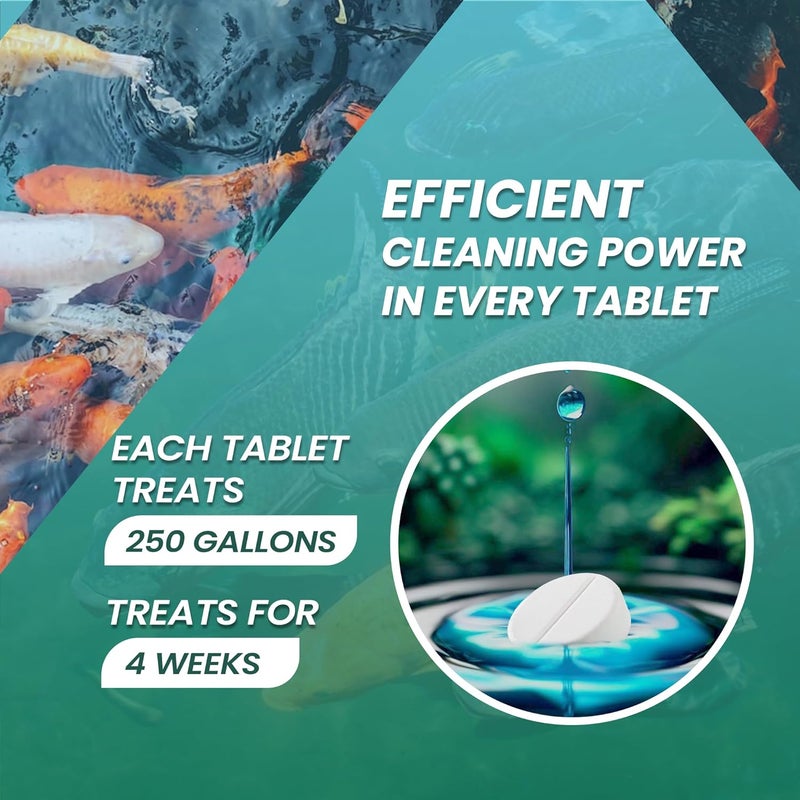 Not Rocket Sciences Koi Pond Cleaner Tablets - 25 Pcs. Muck & Sludge Remover, Ideal for Koi Fish Pond Maintenance, Outdoor Use, 8 oz - Image 4